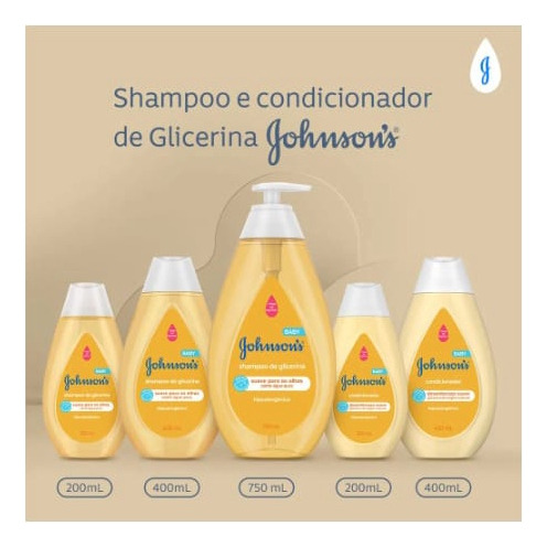Kit 3x Shampoo Baby Johnsons Com Glicerina - 400ml