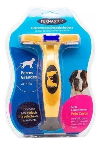 Cepillo Despelechador Perros De 23-41 Kg Pelo Corto