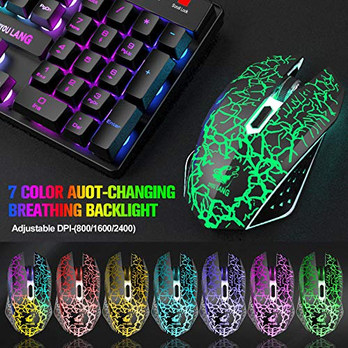 Combo De Teclado Y Mouse Inalámbricos Para Juegos Con 87 Tec