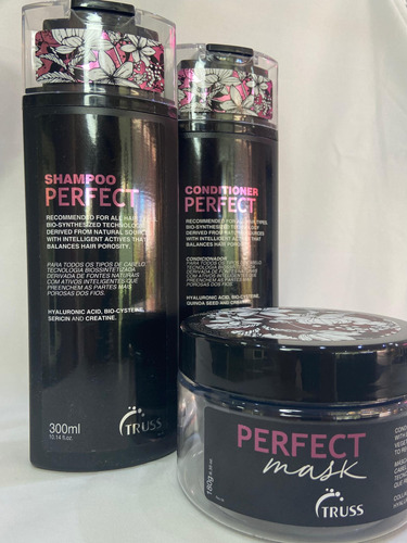 Truss Perfect Kit Shampoo Conditioner Mask Acido Hialuronico