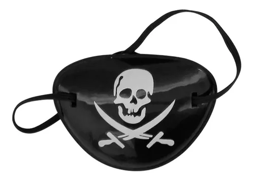 Parche Pirata Calavera Negro x 1 - El Cotillonero