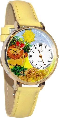 Reloj Pulsera Whimsical G-1610006 León Amarillo Piel