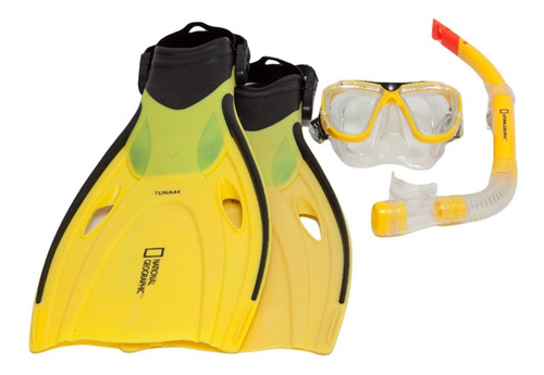 Imagen 2 de 4 de Set Completo Buceo Snorkel National Geographic Tuna44 Febo