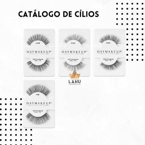 Imagem 3 de 3 de Cílios Postiços Daymakeup Kit C/ 30 Pares Escolha Os Modelos