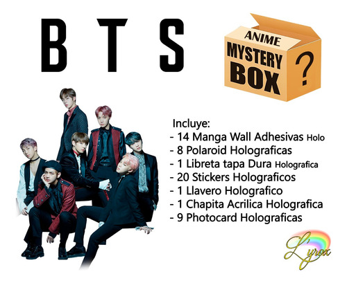 Caja Misteriosa Bts K-pop Mystery Box Photocard Holografico