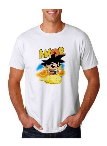 2 Poleras Para Parejas Novios Pololos Polera Goku Calidad