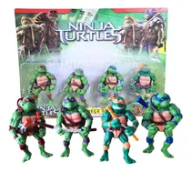 Comprar Set Muñecos Tortugas Ninjas Articulados X4 Con Accesorios 