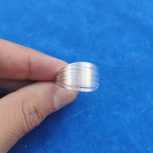 Imagen 3 de 5 de Anillo Ajustable Mujer Dama Novia Plata Ley .925