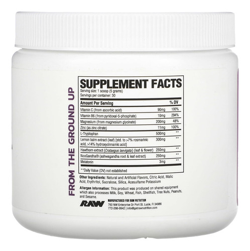 Raw Nutrition Sleep Complete Sleep Formula 150g
