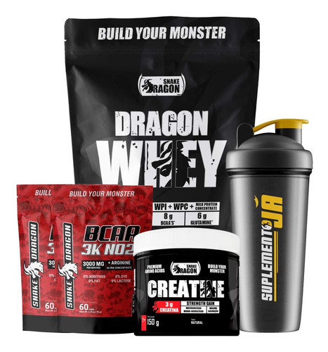 Combo Whey Iso + Creatina Monohidratada + Bcaa 120caps + Coq