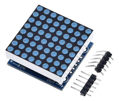 Módulo Matriz De Led 8x8 Com Max7219 Led 3mm - Azul