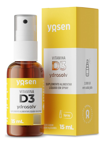 Vitamina D3 Em Spray 2000ui Em Cada Jato Ydrosolv® Yosen