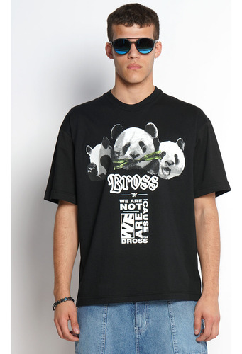 Remera M/c Oversize Est 3 Osos - Bross