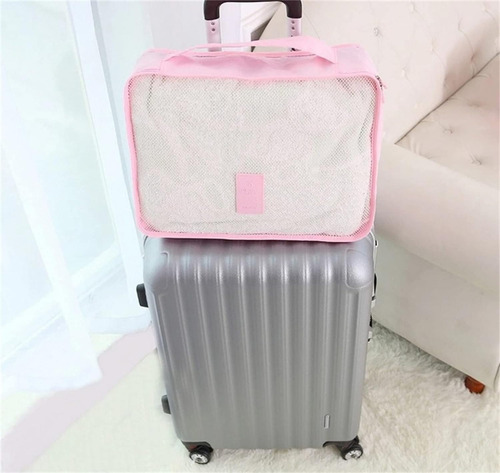 Set De 6 Organizadores Para Valija Travel Pouch Celeste