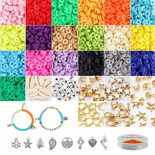 5116pzs Kit Cuentas De Arcilla Diy Con 19 Colors Para Niños