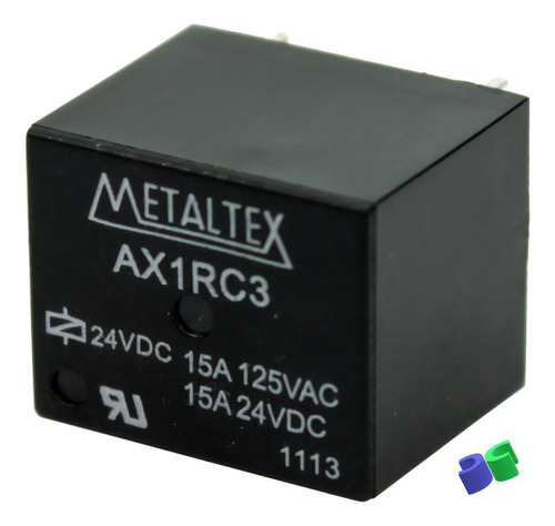 50pç - Rele - Ax1rc3  - 24vcc - 15a - Metaltex