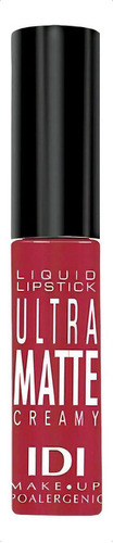 Labial Líquido Ultra Matte Creamy Hipoalergénico Idi Make Up Color 10 - Red Vivid