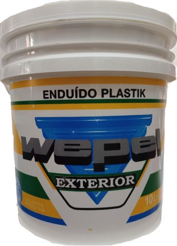 Enduido Plastico Exterior Wepel Plastik X 20 Lts.