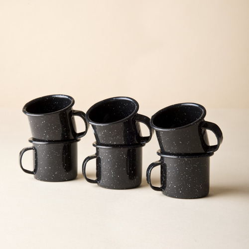 Set 6 Tarros Cerveceros Y 6 Mezcaleros Peltre Negro Rustik