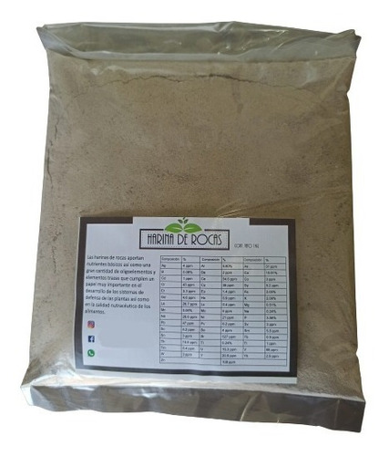 Harina De Rocas 2kg - Fertilizante Mineral