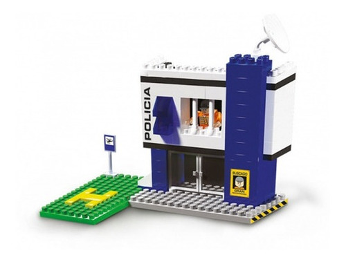 Imagen 2 de 3 de Blocky Super Policias 2 Comisaria 150 Piezas Art. 0671