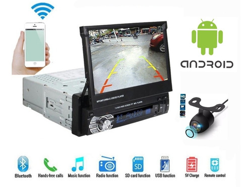 Radio Multimedia Pantalla Retráctil Android Wifi Gps C/cam.