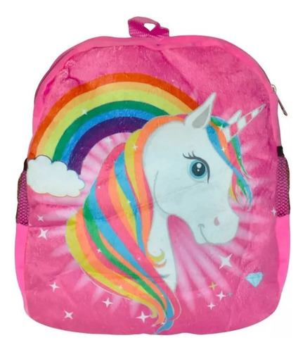 Mochila Infantil Unicornio Material Suave Y Resistente