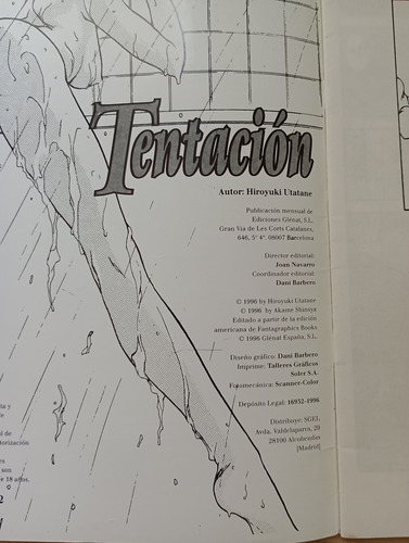 Revista Vintage Española Xxx Manga Hentai Tentación No. 2 (Usado)