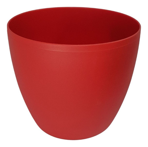 Vaso Cachepo De Mesa Oxford Redondo 15x12cm Para Orquídea Cor Vermelho