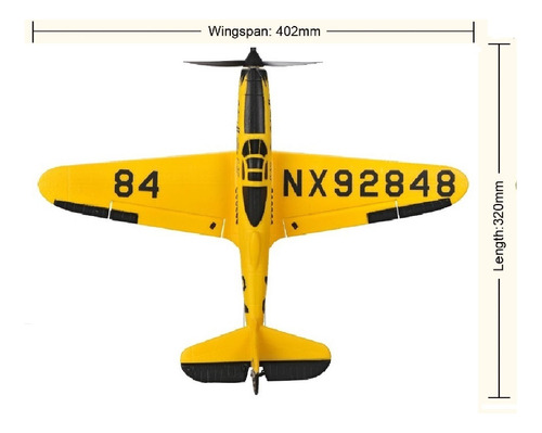 Avión Clasico P39 Airacobra Rc 4ch Top Rc Hobby Caja/regalo