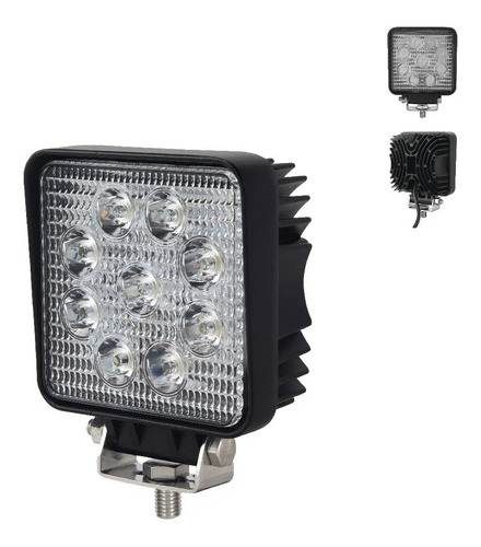 Faro Proyector De 9 Leds 27w Off-road Square Kushiro