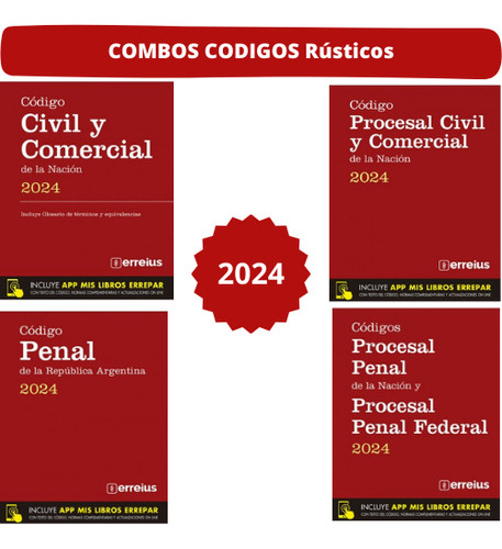 Código Civil Y Comercial + Procesal + Penal + Proc. Penal