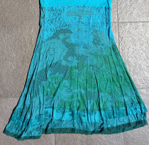 Vestido Desigual España 100% Algodón Falda Con Vuelo Talle L (Usado)