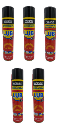 Kit 5 Spray Anticorrosivo Lub -pegamil-desengripante 