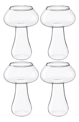 Copas De Martini Para Coctel, Diseño De Setas, 4 Unidades