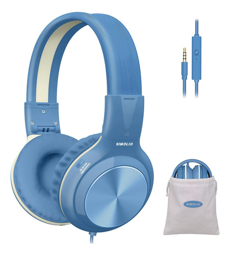 Auriculares Simolio Wired Para Niños Con Micrófono, Color Mo