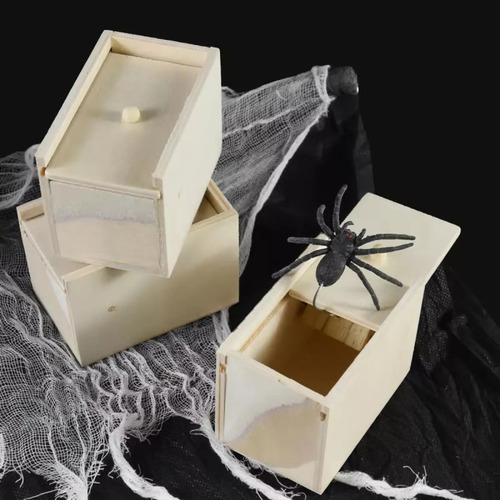 W 2pcs Caja Con Araña Para Bromas