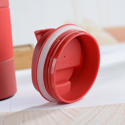 Taza De Viaje De Café Al Vacío De Acero Inoxidable Rojo De 5