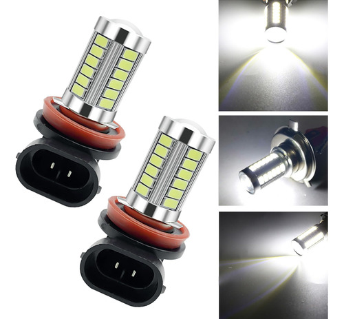 2 Pieza Luz Led Para Automovil Bombilla Antiniebla H8 H11