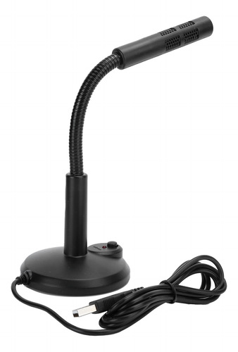 Microfone De Mesa Usb Com Mangueira Ajustável Computer Pc Li