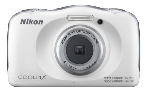  Nikon Coolpix S S33 compacta color  white