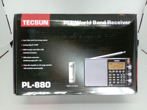 Imagem 10 de 10 de Rádio Receptor Tecsun Pl-880 Am Fm Oc Pl880 Novo Completo