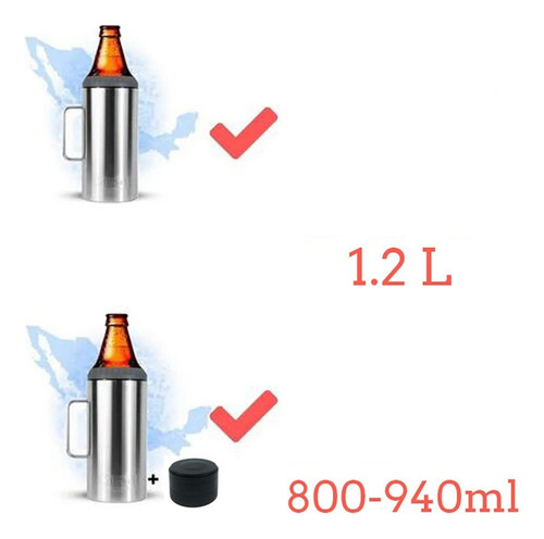 Termo Porta Cerveza 2 En 1 De 1.2l,enfriador De Cerveza