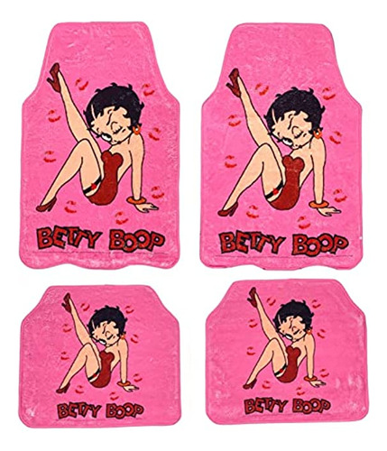 Super Soft Betty Boop - Juego De 4 Tapetes De Auto De Ajust