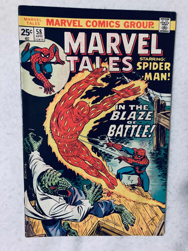 Cómic Marvel Tales Spiderman #58 Usa 1975 Hombre Araña