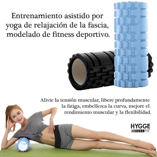 Imagen 5 de 10 de Rolo Rodillo Masajes Foam Roller Texturado Elongación Gym