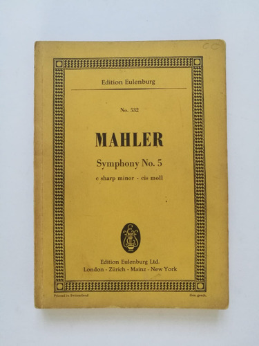 Libro De Partituras Mahler - Symphony No.5 Importado