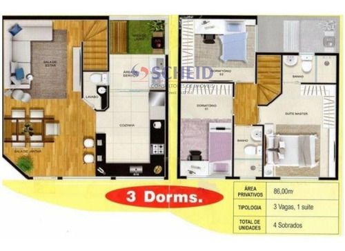 Imagem 2 de 15 de Magnifica Casa Em Condominio , 03 Dorms Sendo 1 Suite, 2 Vg Churrasqueira - Mr81716
