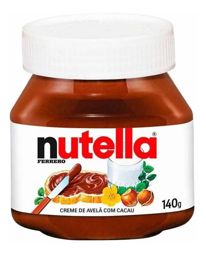 Kit C/10 - Nutella 140g Potinho Pequena Creme De Avelã Ferrero