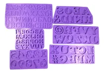 Comprar Moldes De Siliconas. Moldes Letras Y Números .kit 6 Unidades